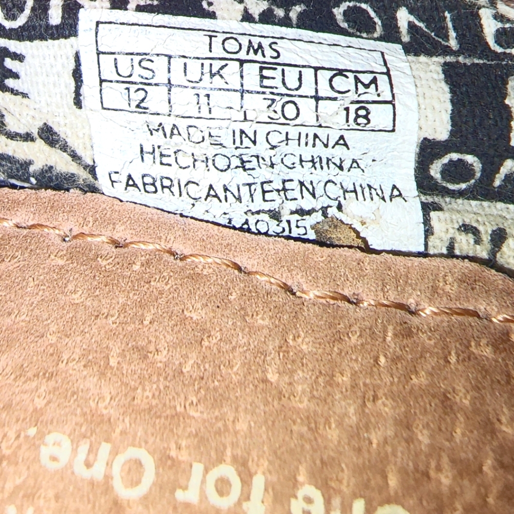 Girl's Size 12 Toms shoes - Picture 6 of 6
